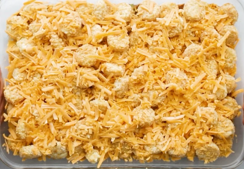 Top layer of cheese.