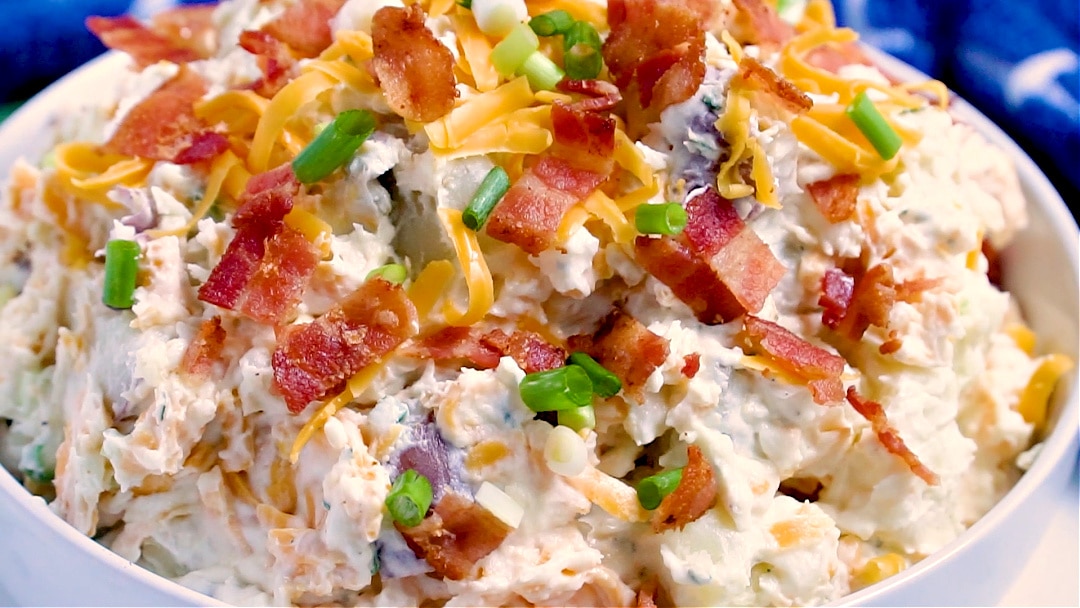 Ranch Potato Salad in a serving bowl.