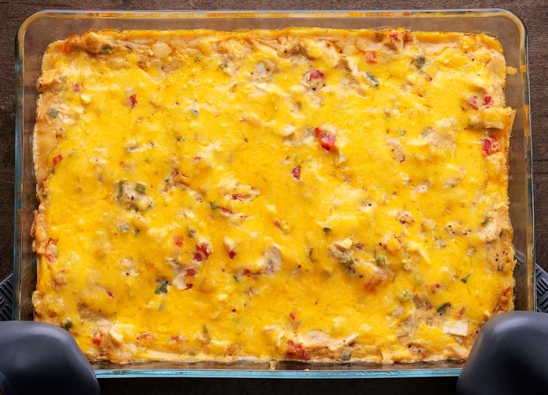 Casserole just out of oven.