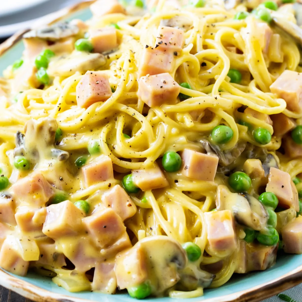 Close-up of Ham Tetrazzini.
