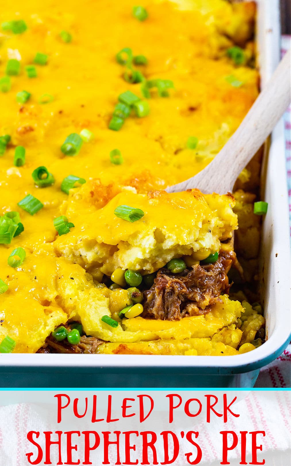 Pulled Pork Shepherd's Pie in 9x13-inch baking dish.