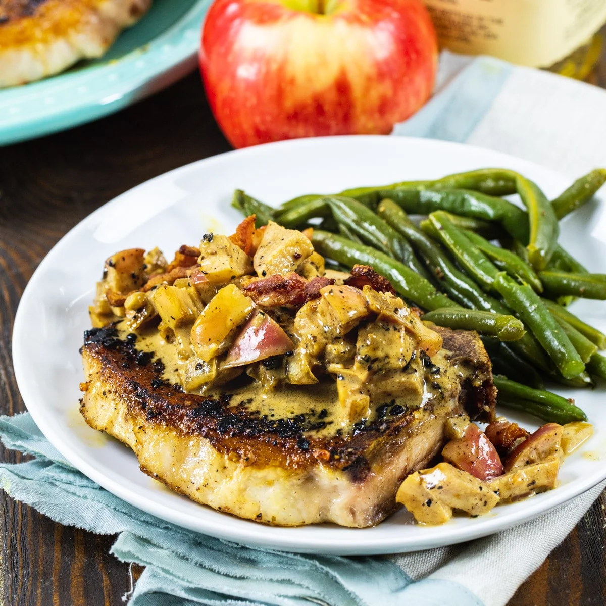 Bourbon Apple Pork Chops