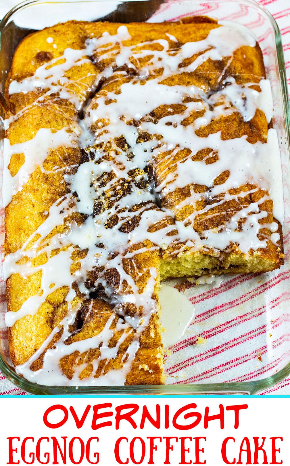 Overnight Eggnog Coffee Cake in 9x13-inch pan.