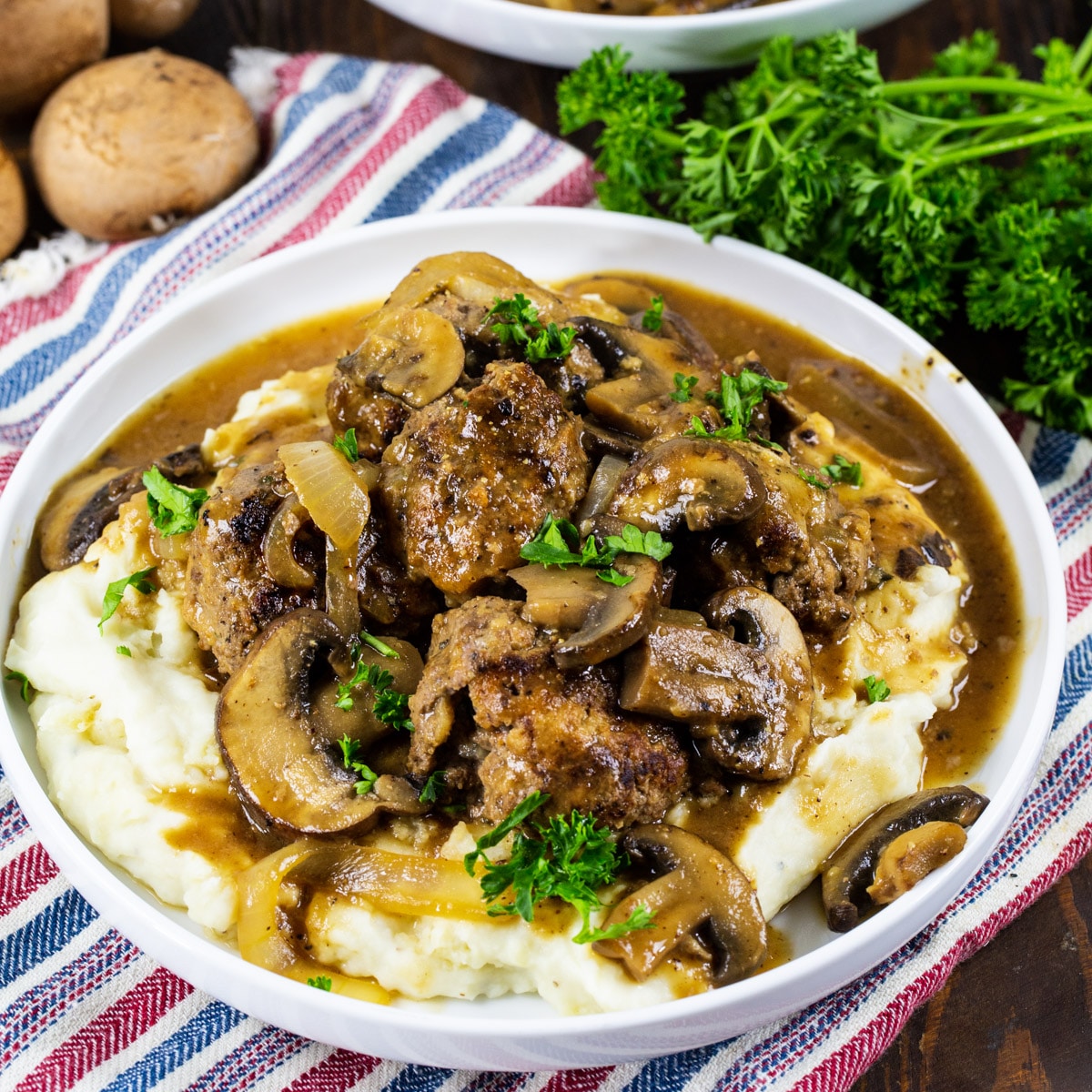 Meatloaf Meatballs with Brown Gravy