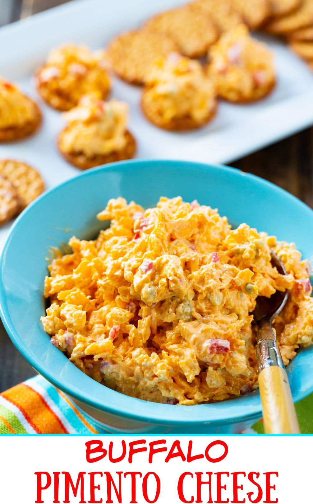 Buffalo Pimento Cheese in a bowl.