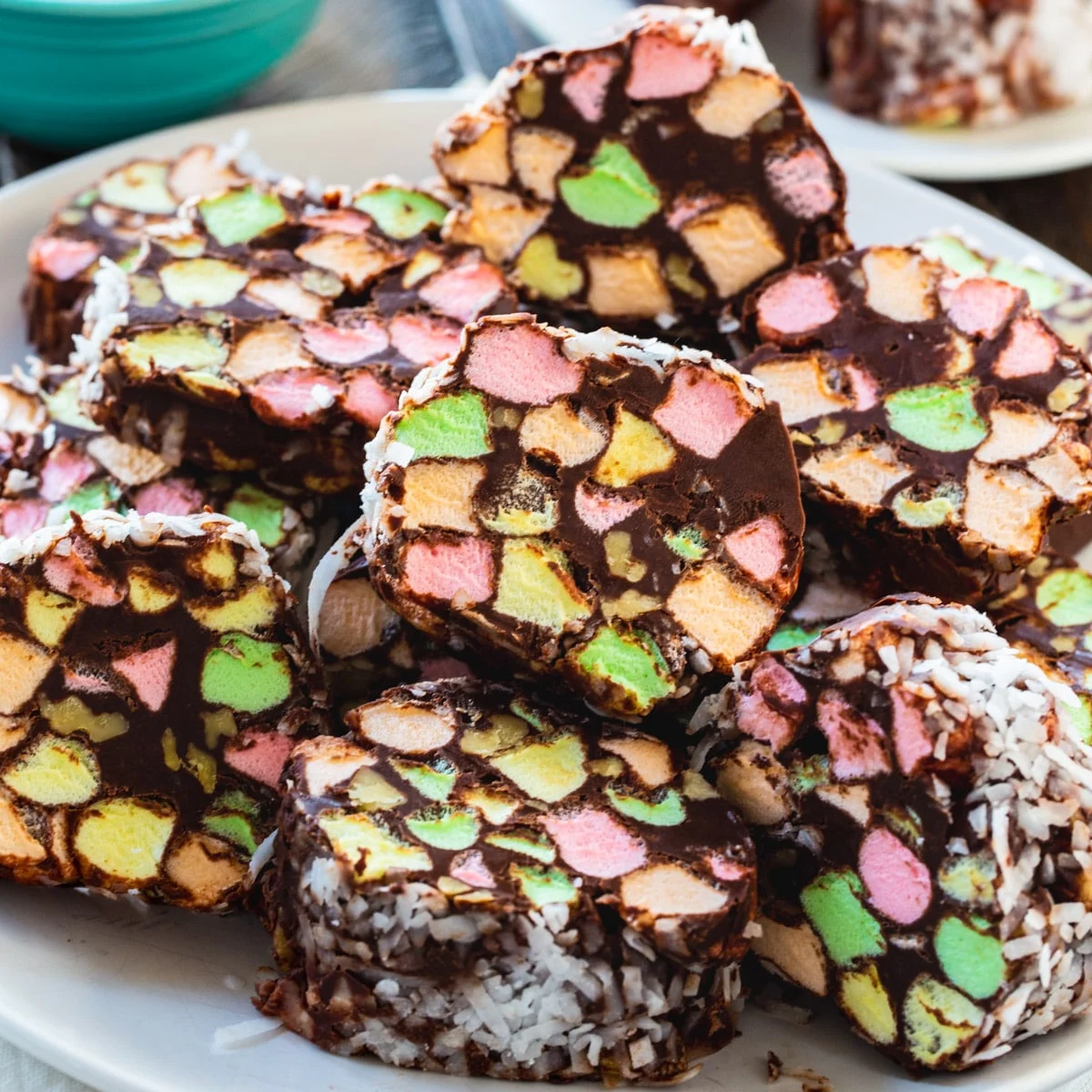 Church Window Cookies plied on a plate.