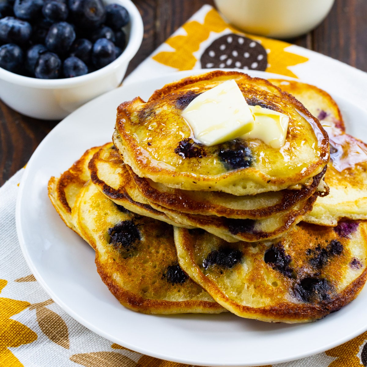 Sour Cream Blueberry Pancakes