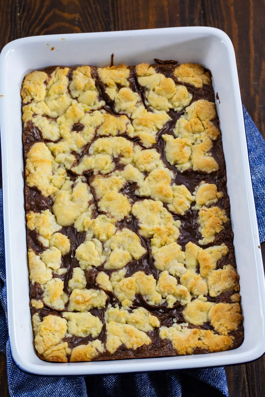 Cake Mix Bars in a baking dish.