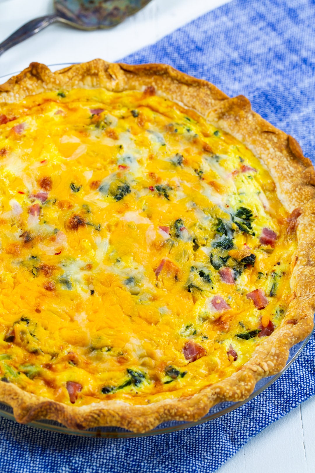 Whole Collards Greens Quiche.