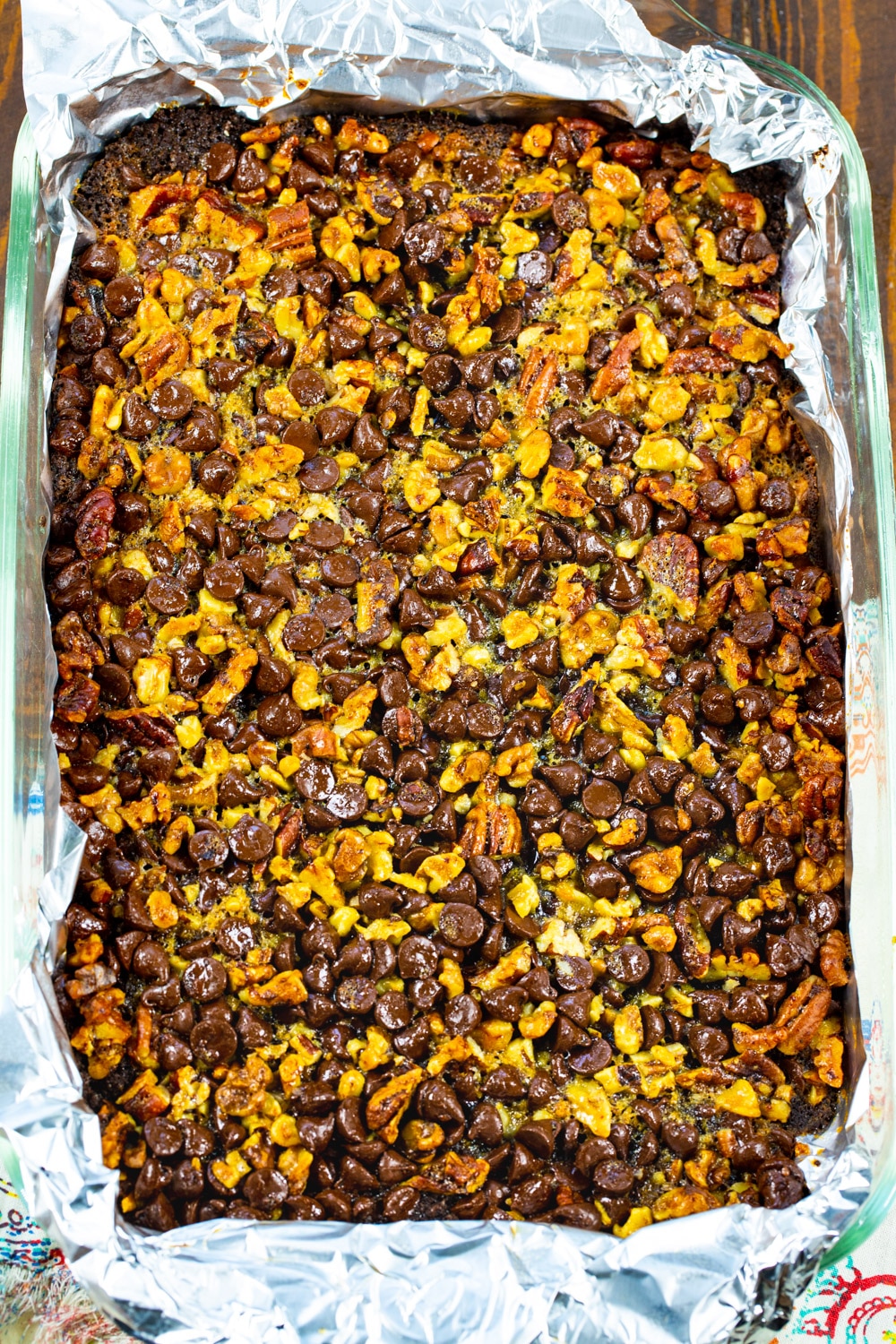 Kentucky Derby Bars in a 9x13-inch baking dish.
