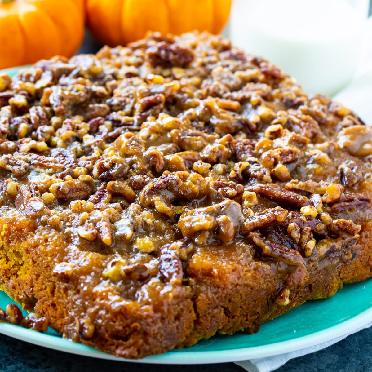 Caramel Pecan Pumpkin Pull-Aparts on a serving plate.
