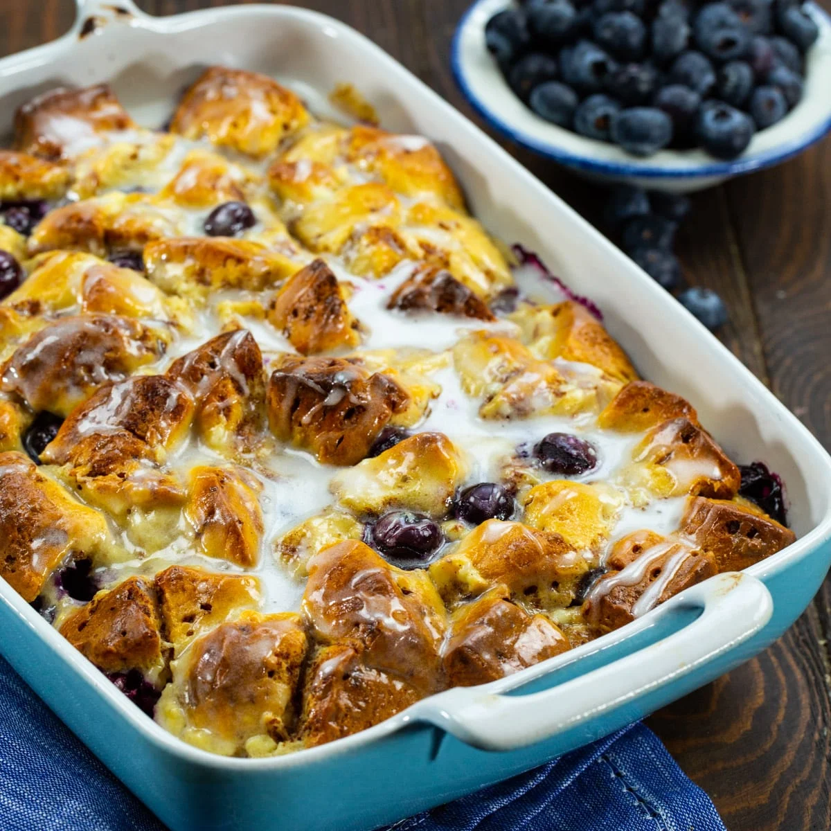 Blueberry Cinnamon Roll Bake