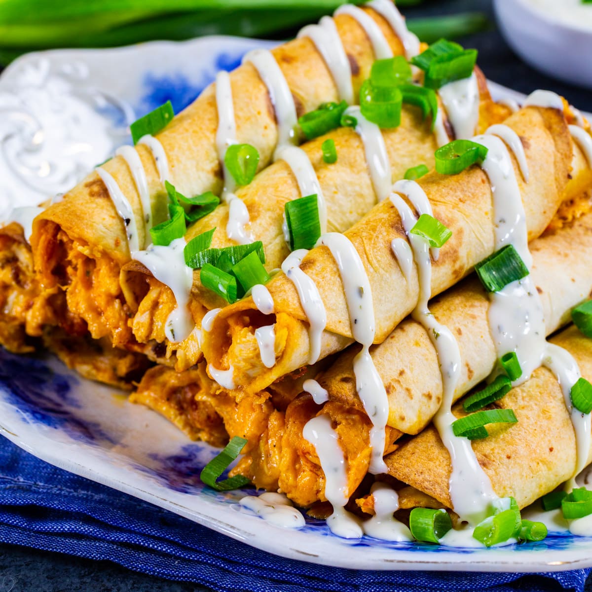 Cheesy Buffalo Chicken Taquitos
