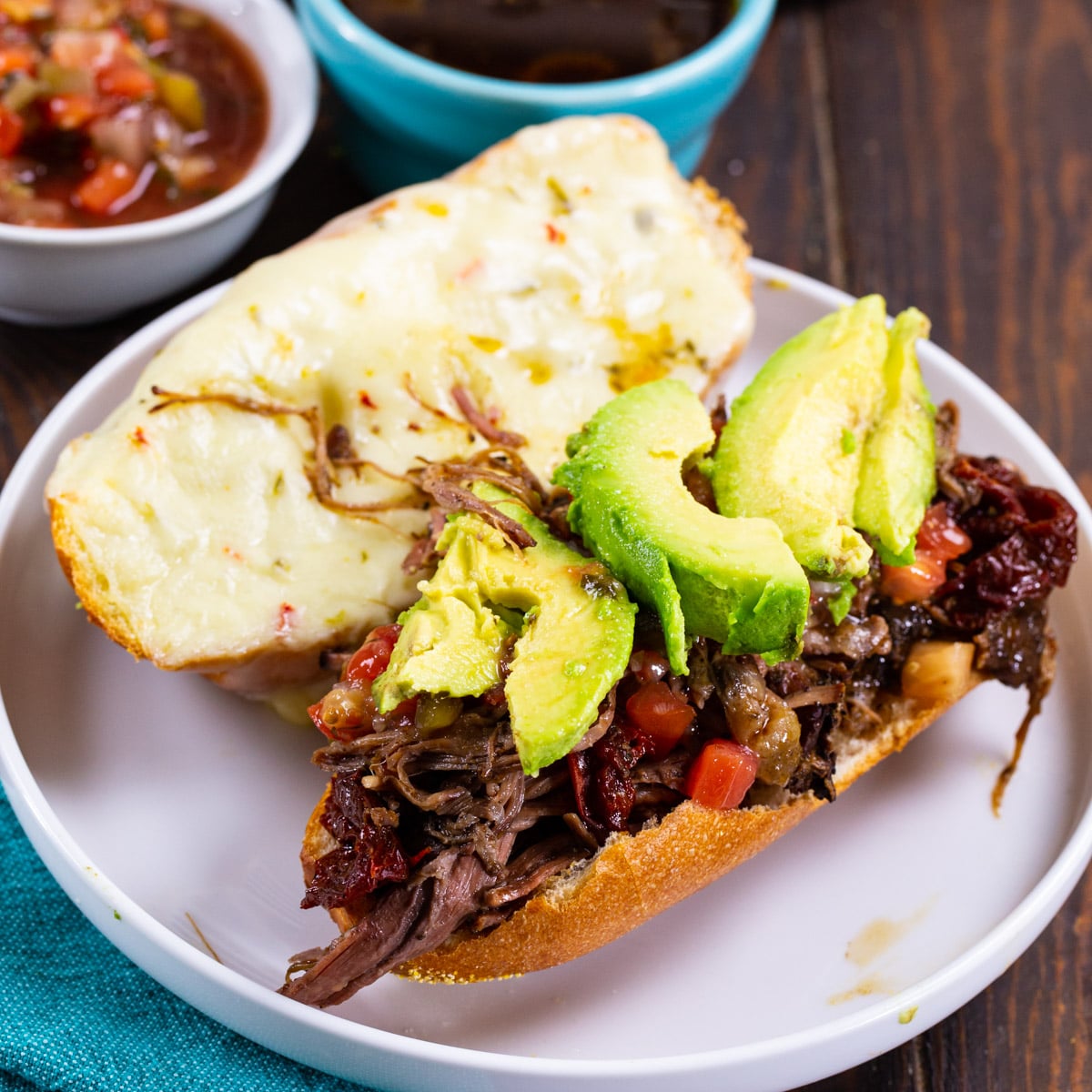 Slow Cooker Mexican Dip Sandwich