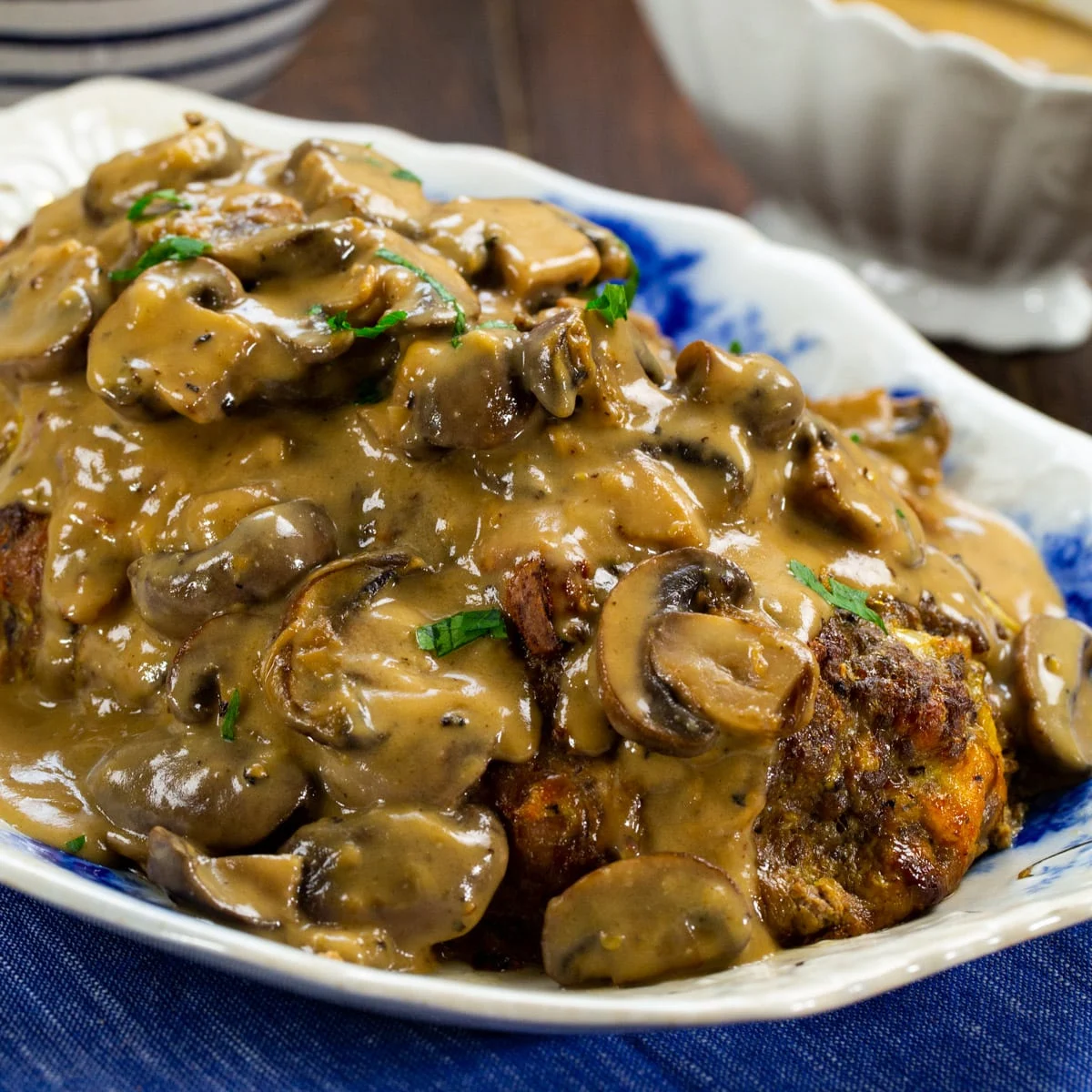 Meatloaf with Mushroom Gravy