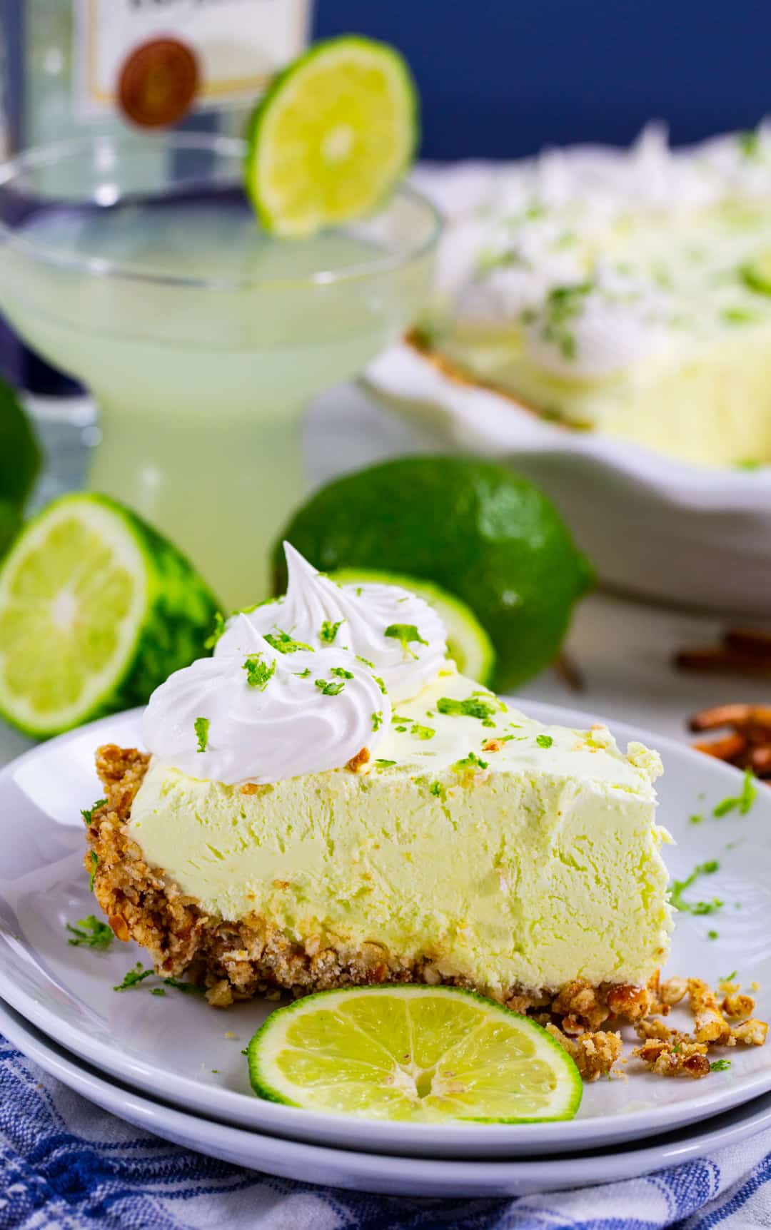 Slice of pie on a plate.