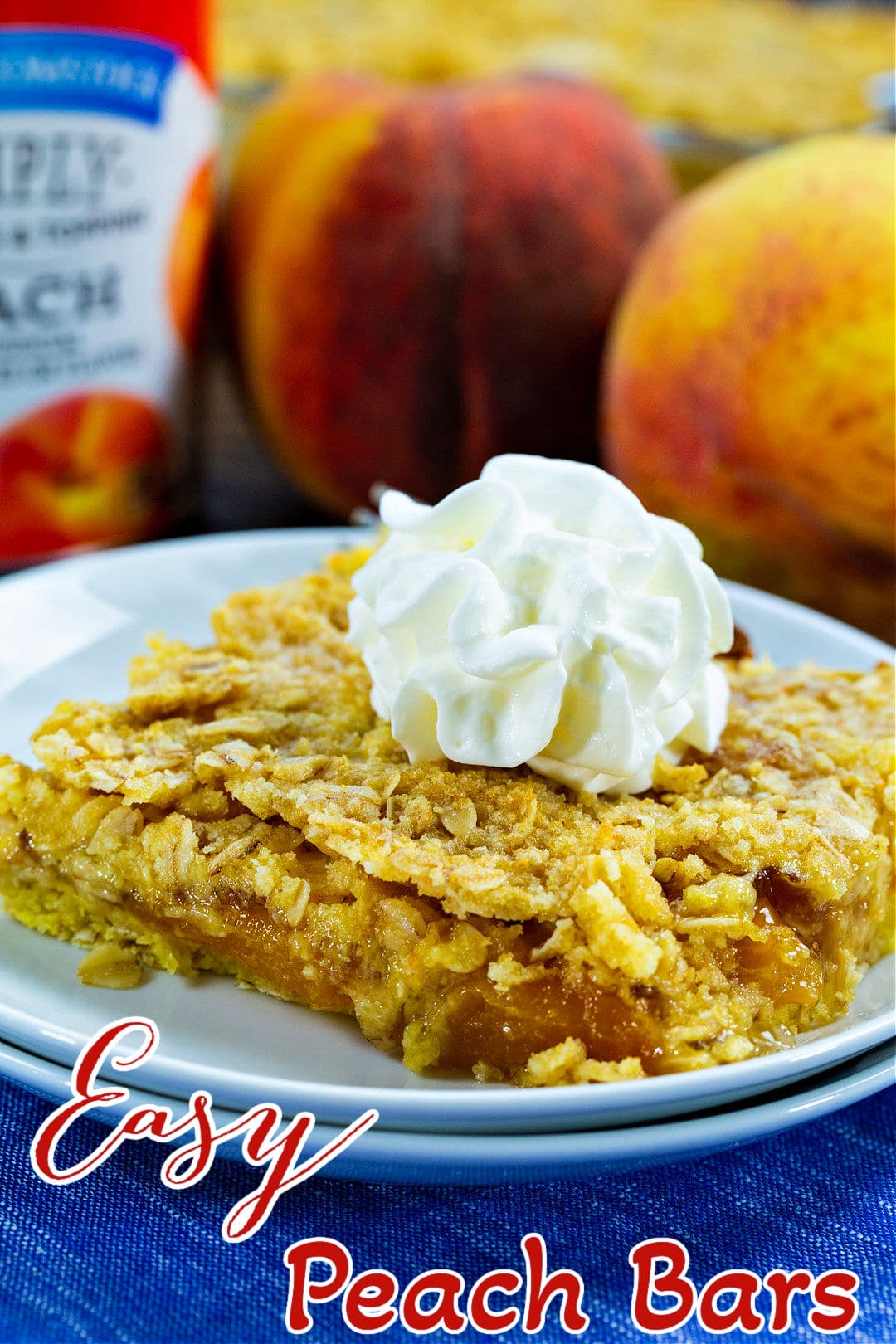 Easy Peach Bar on a plate.