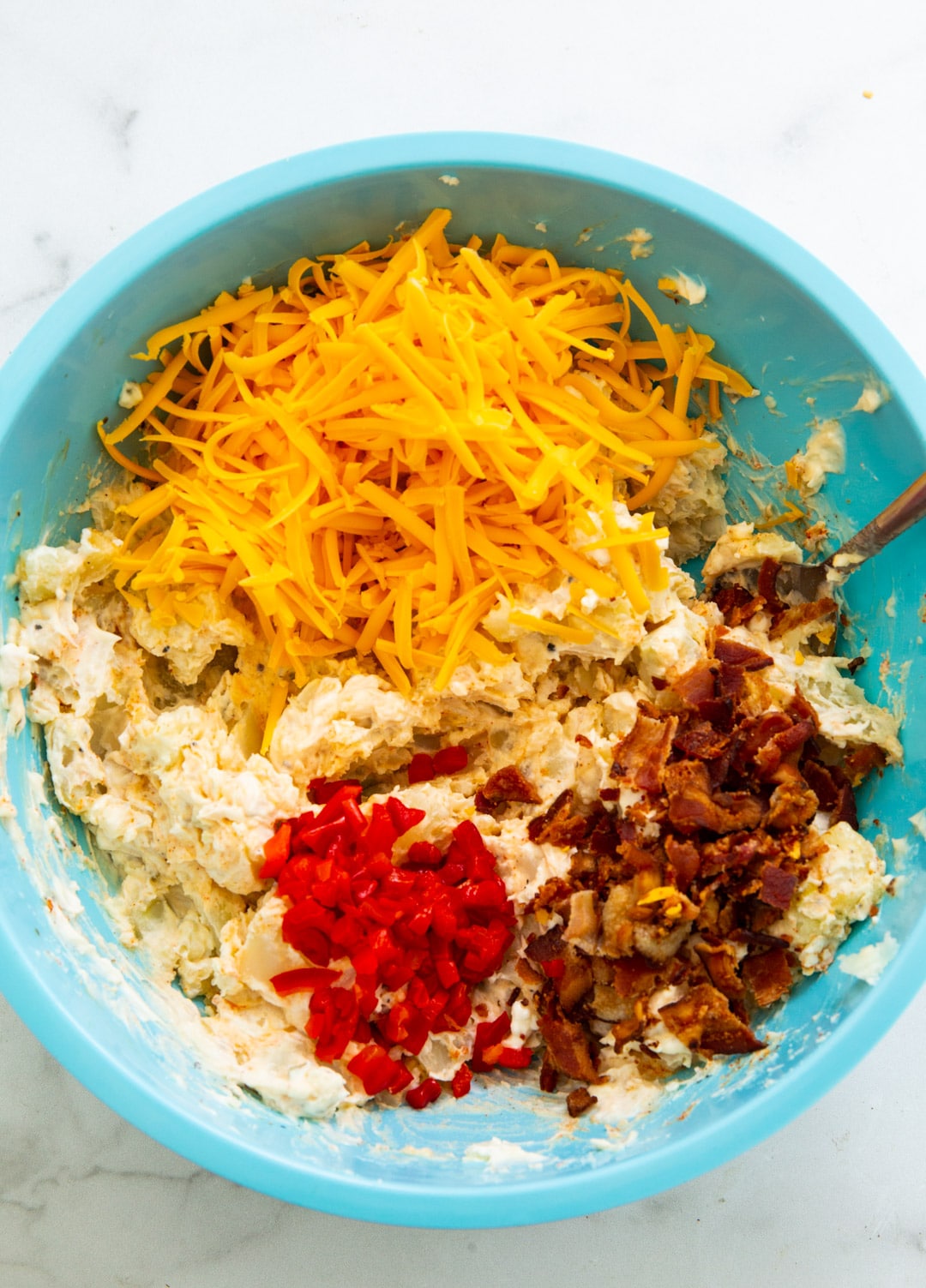 Ingredients in a mixing bowl.
