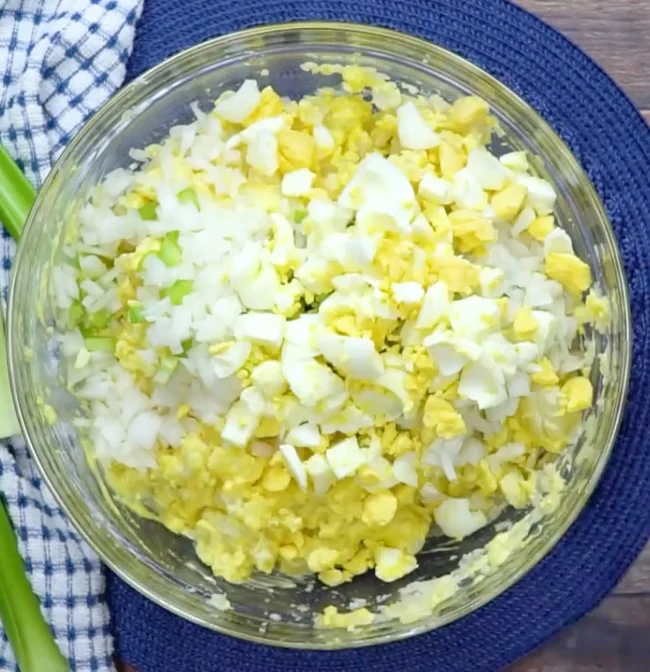 Adding remaining ingredients.