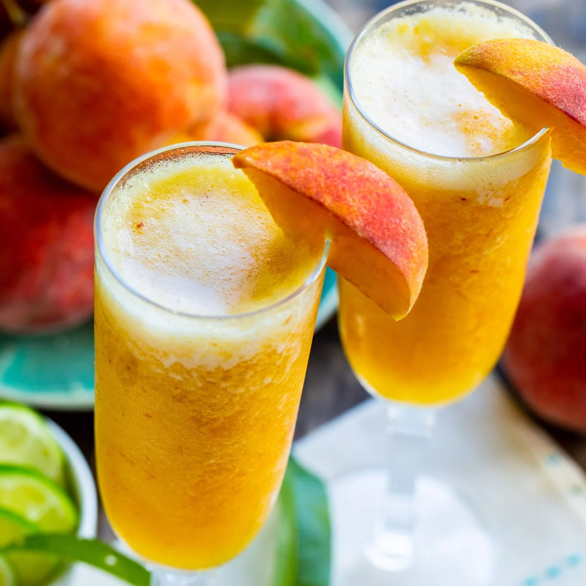 Frozen Peach Bellini Mocktail