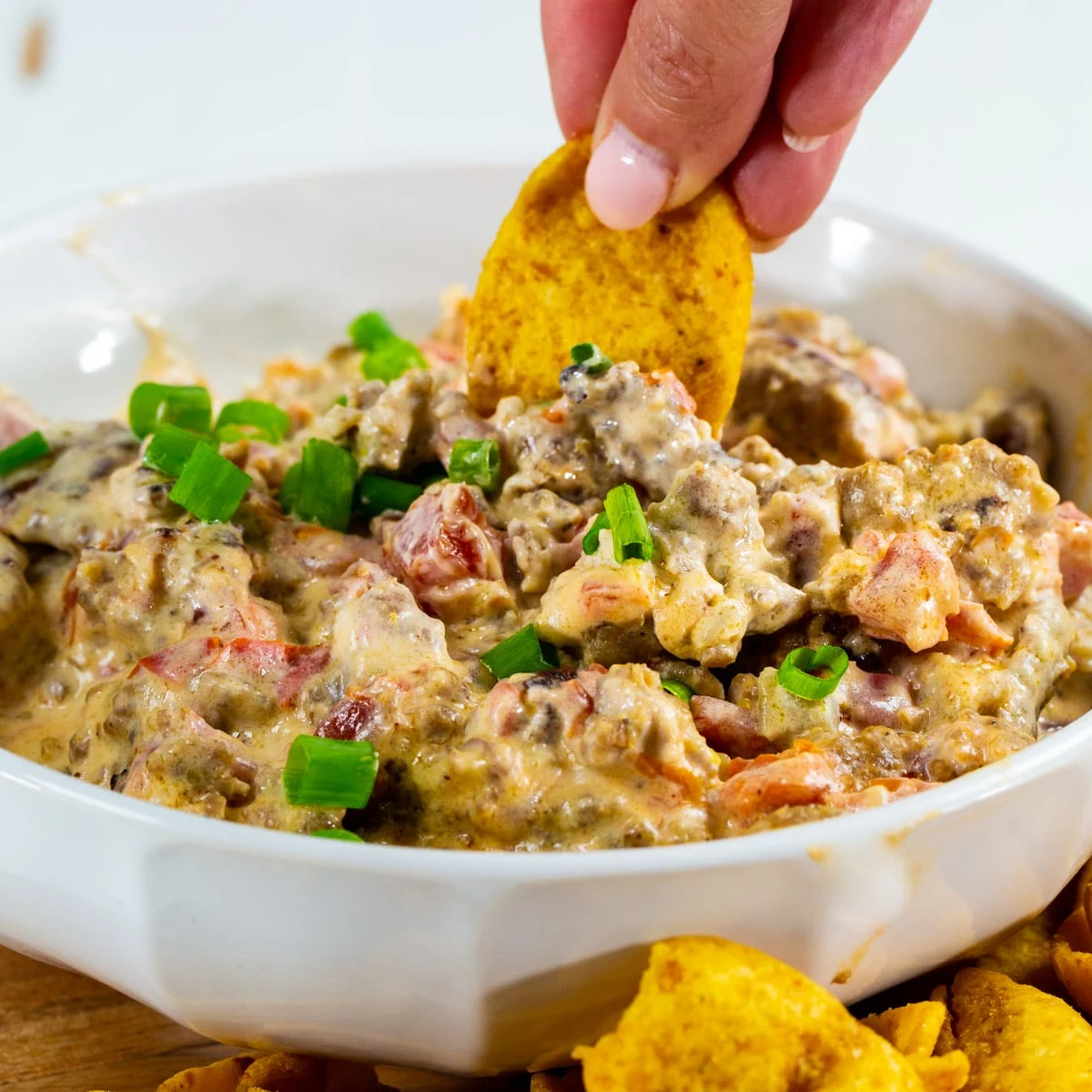 3-Ingredient Rotel Sausage Dip