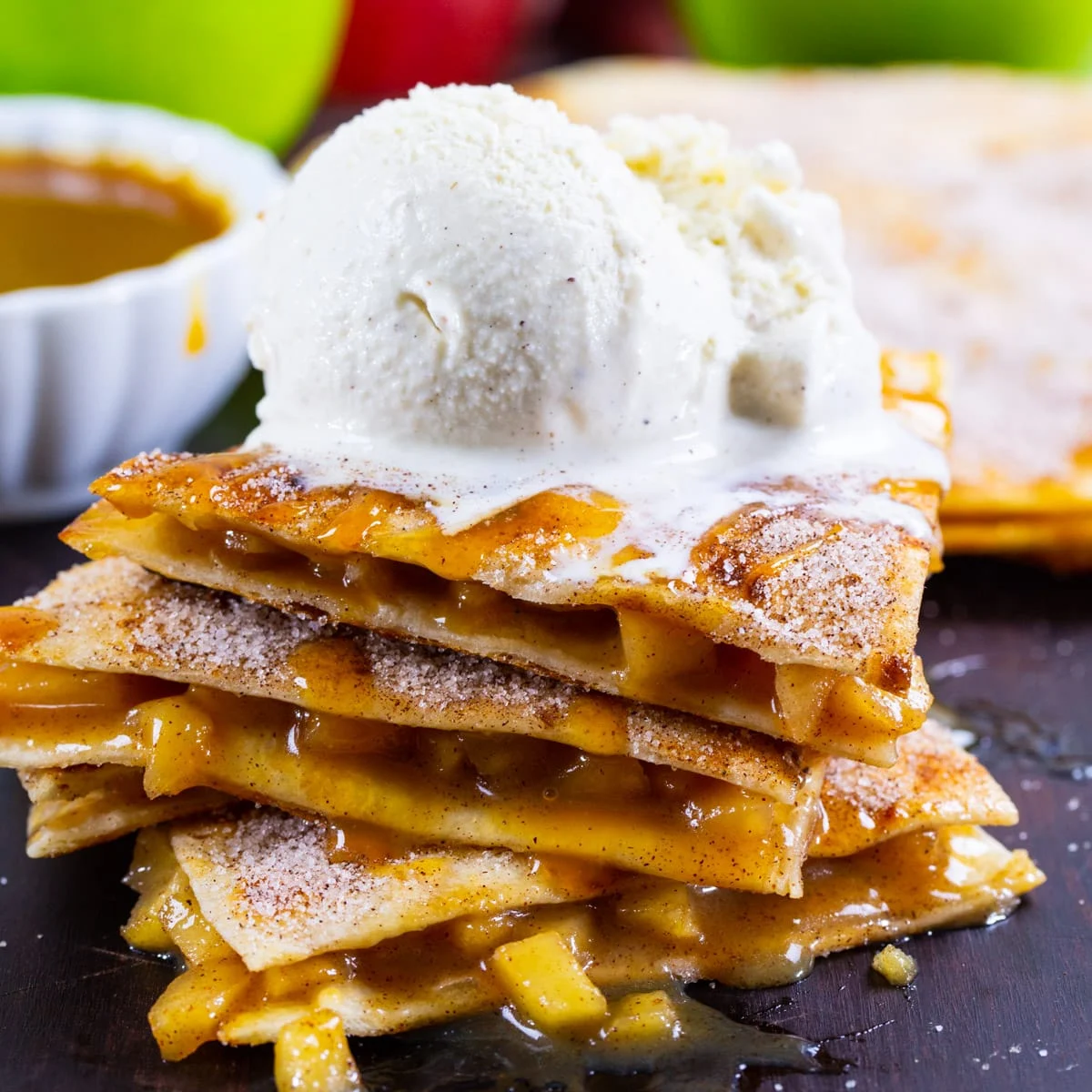 Caramel Apple Quesadillas