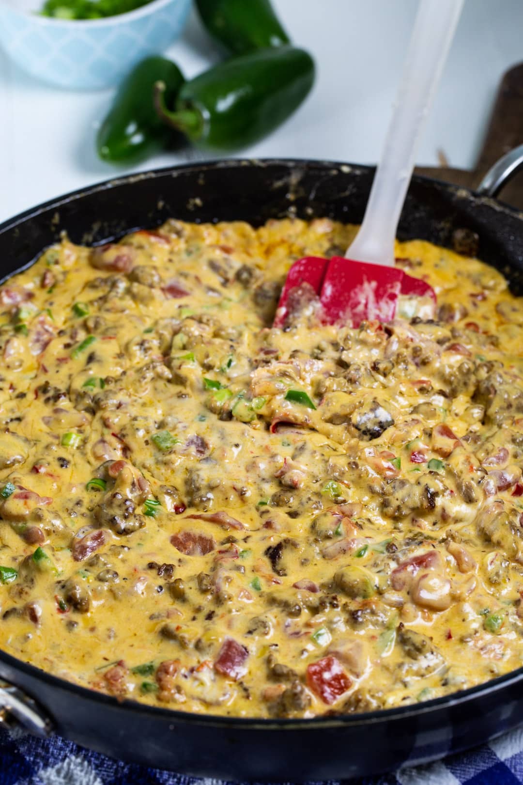 Sausage Dip in a nonstick skillet.