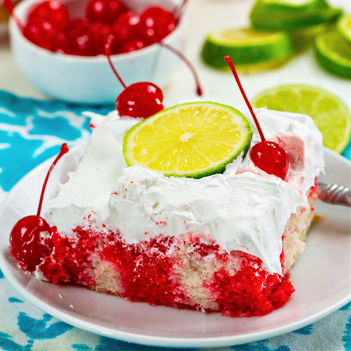 Cherry Limeade Poke Cake