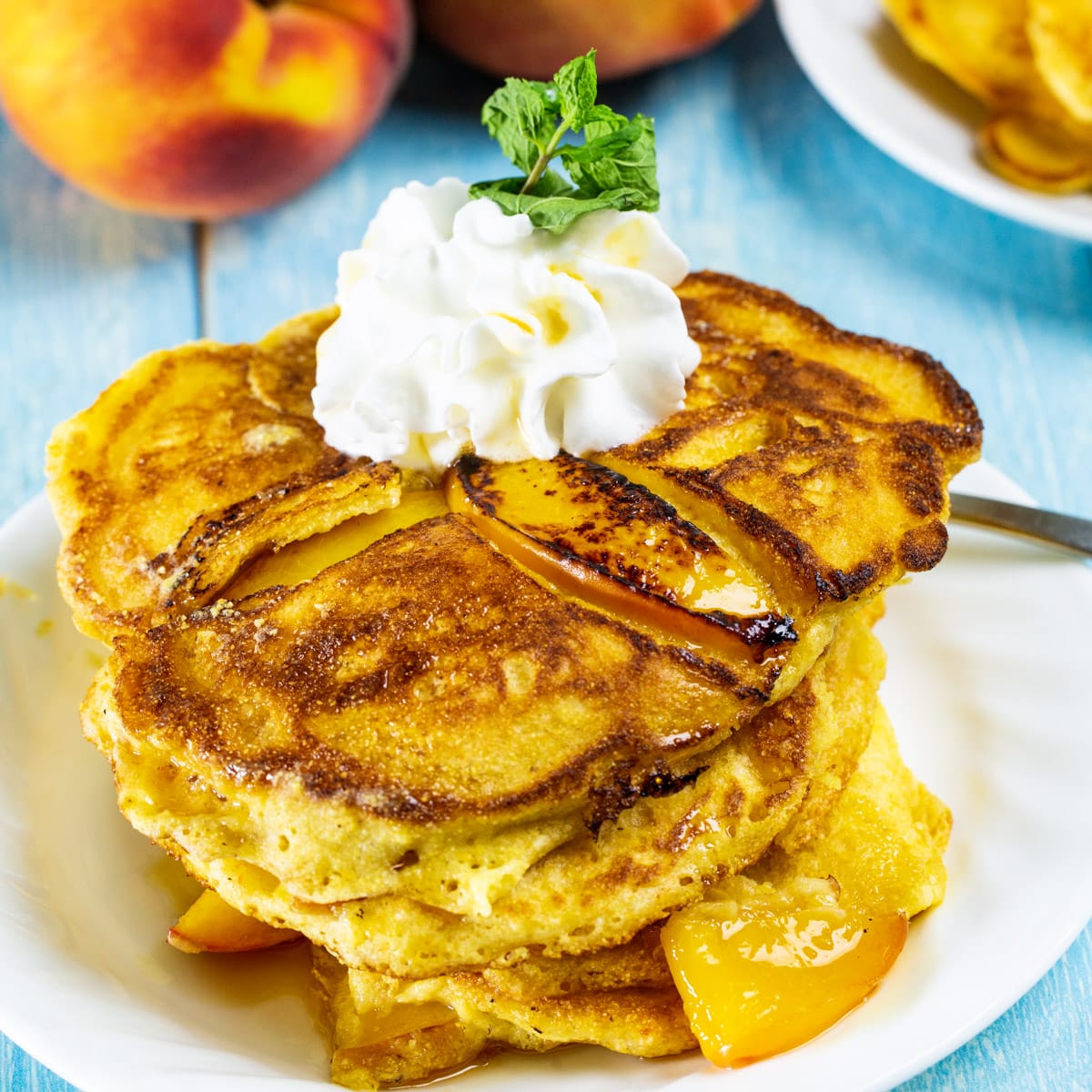 Sweet Peach Pancakes