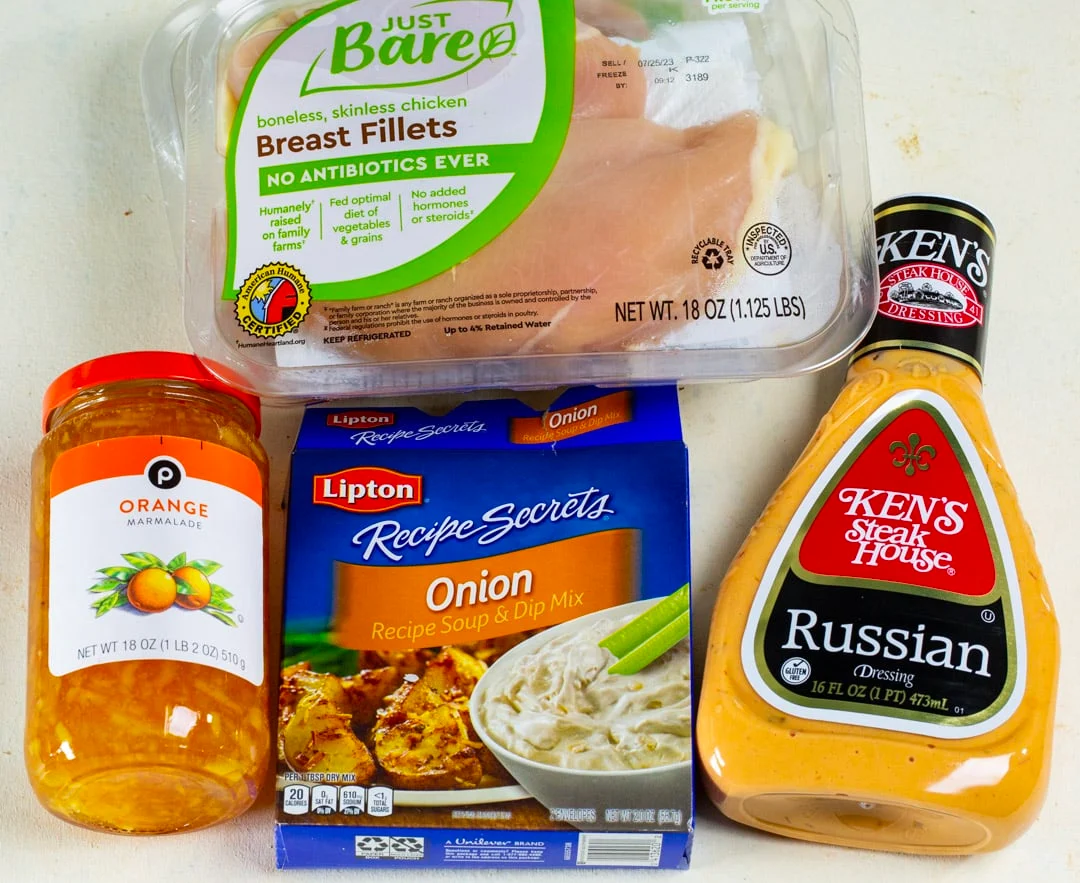 Ingredients needed for recipe.