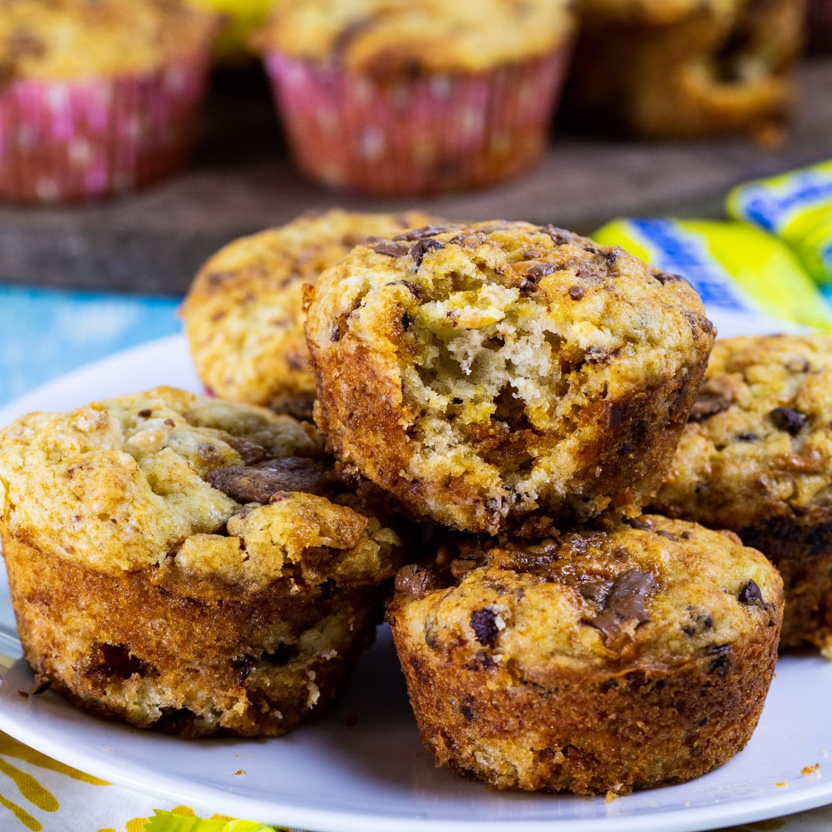 Butterfinger Banana Muffins