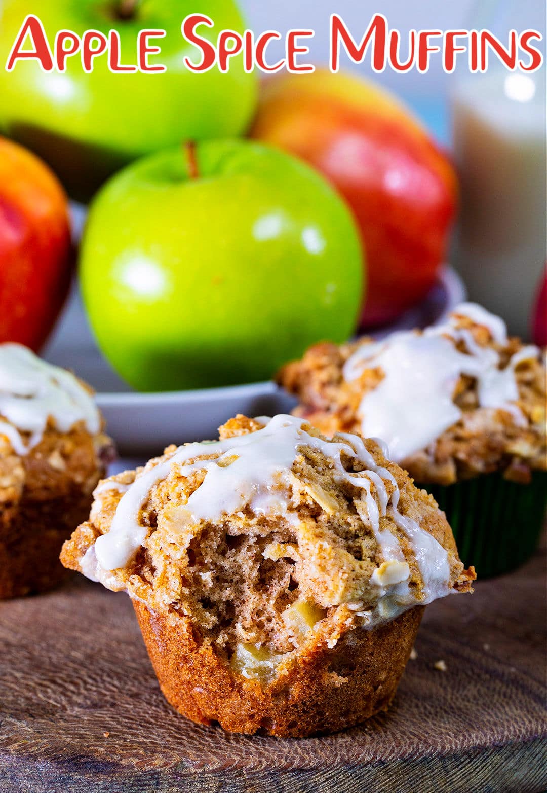 Apple Spice Muffin with bite take out.