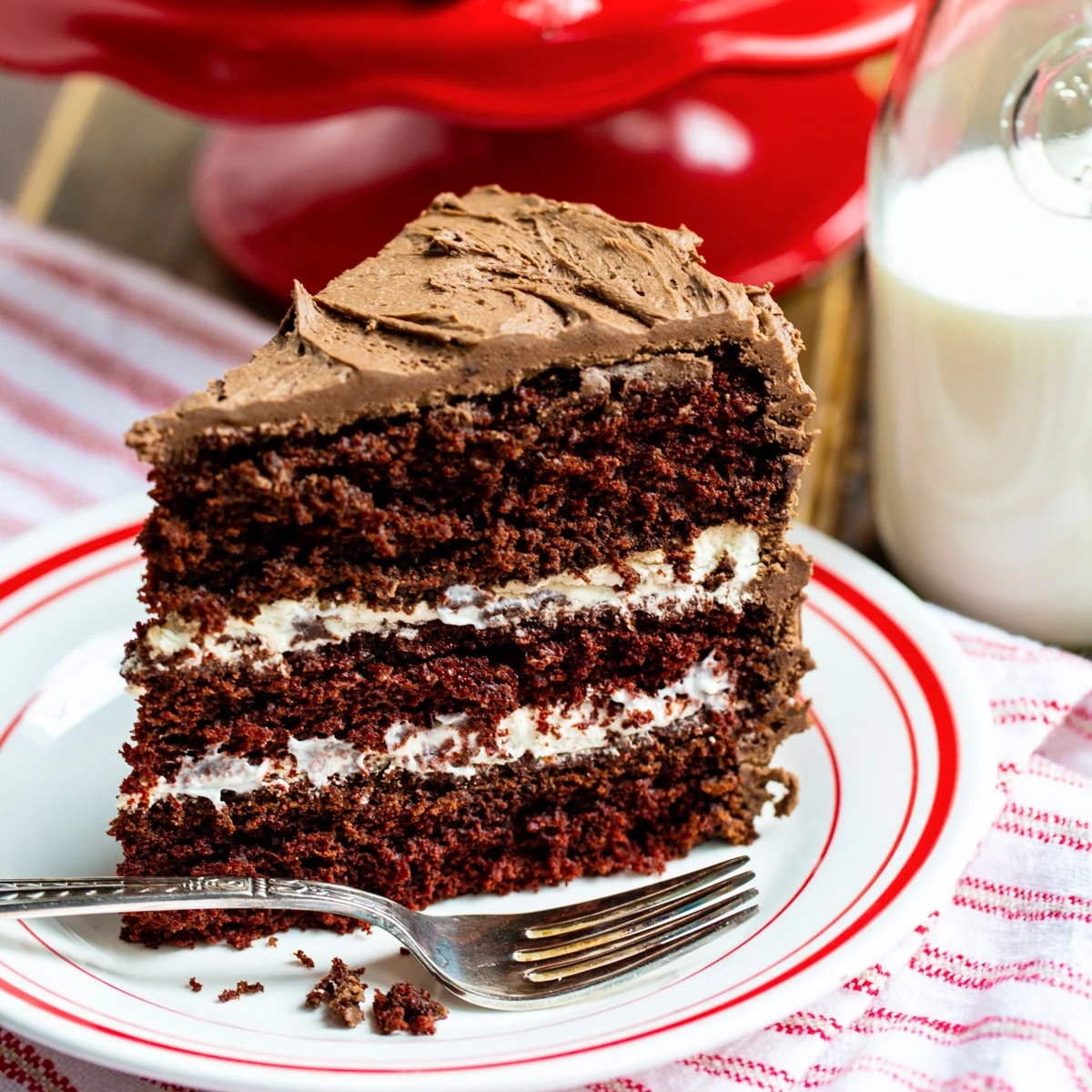 Chocolate Cake with Cream Filling
