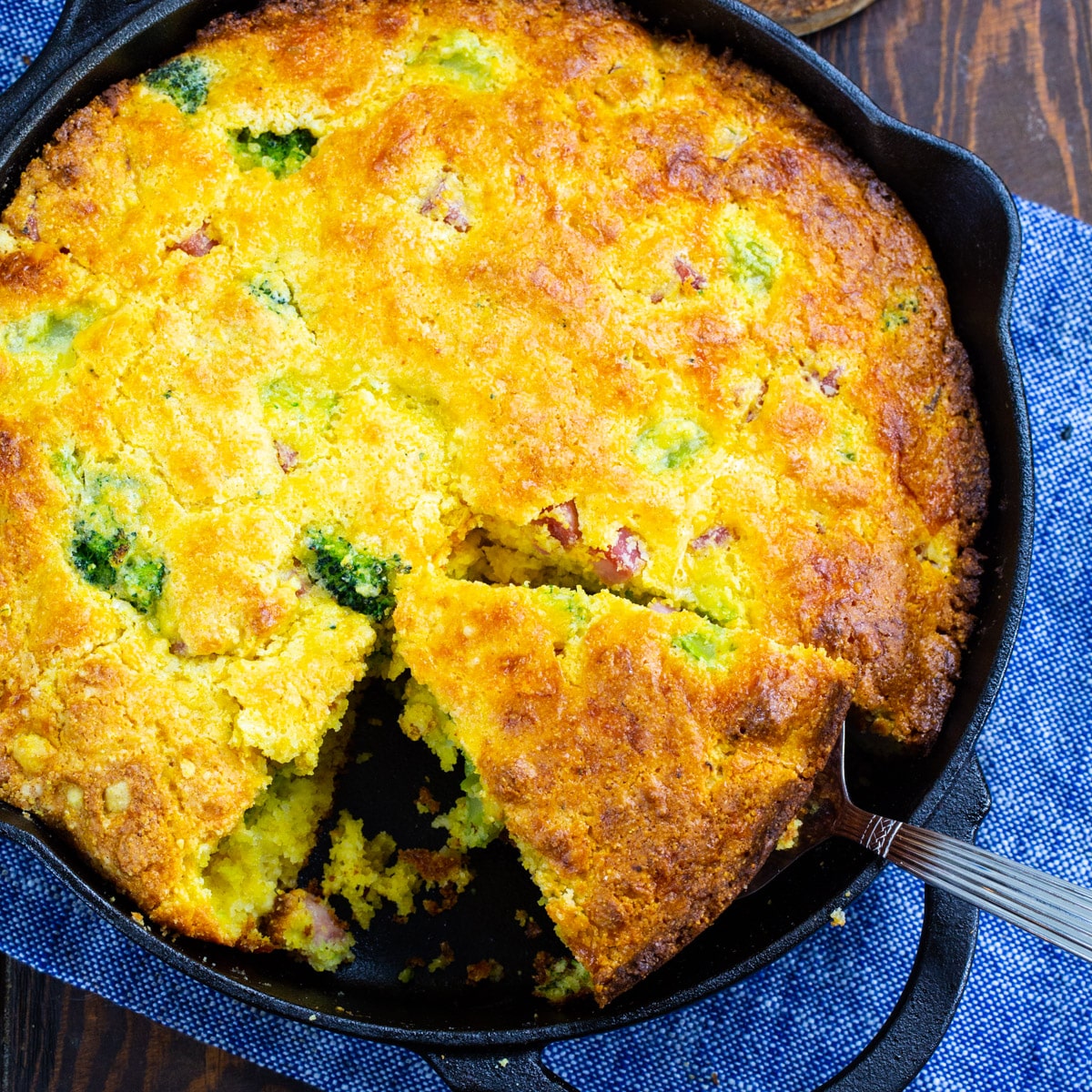 Broccoli and Ham Jiffy Cornbread