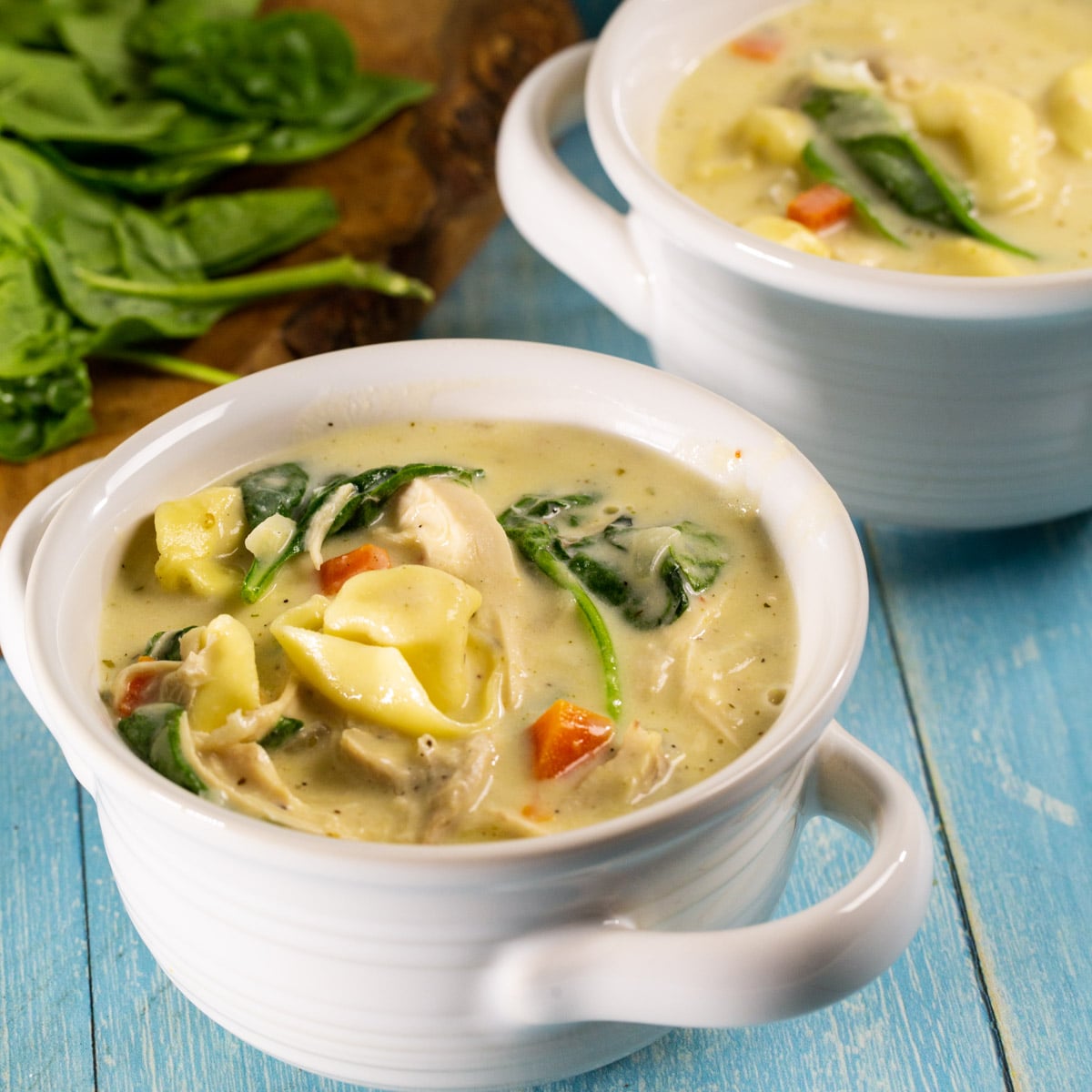 Chicken Alfredo Tortellini Soup