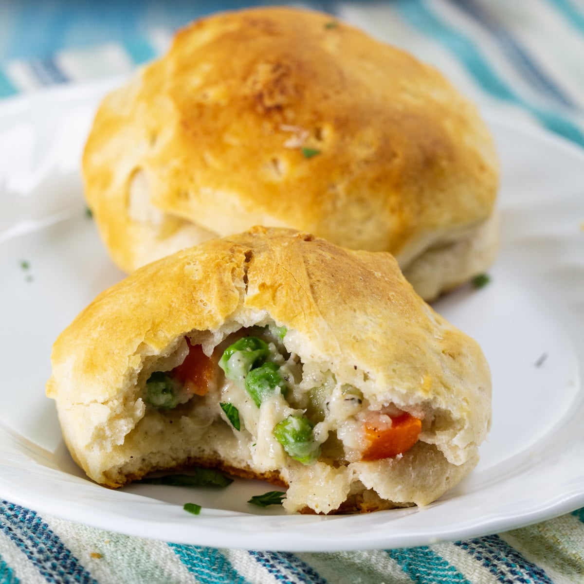 Chicken Pot Pie Biscuits