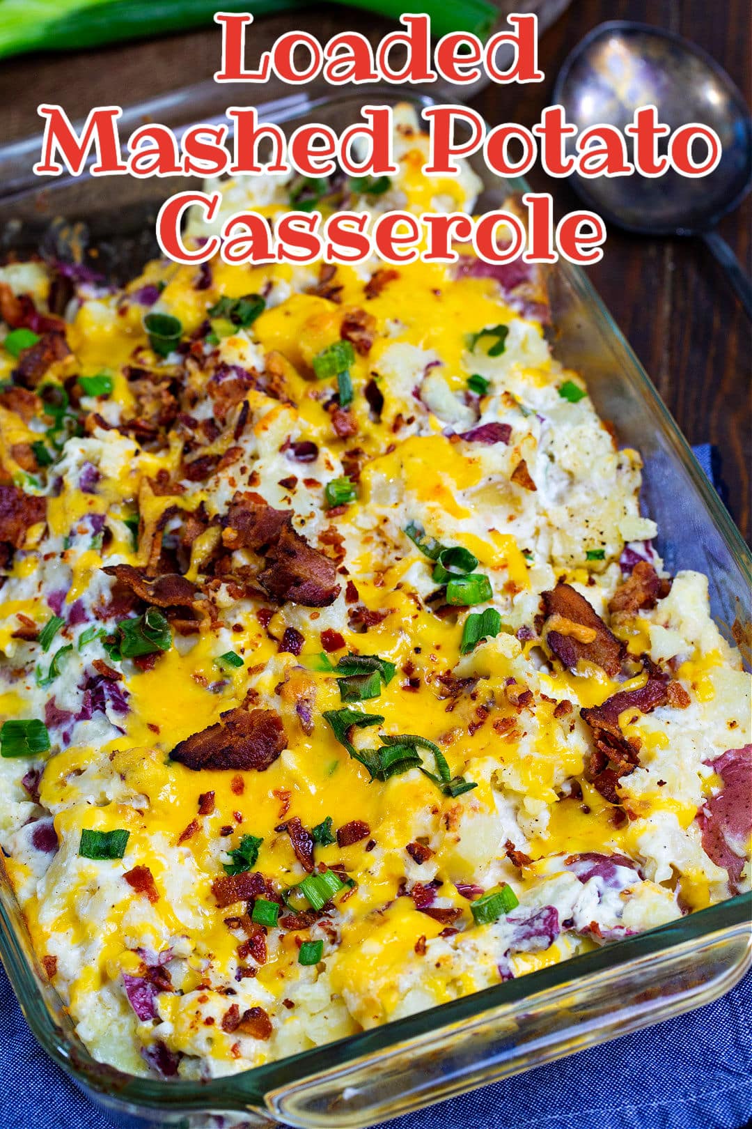 Potato casserole in 9x13-inch baking dish.