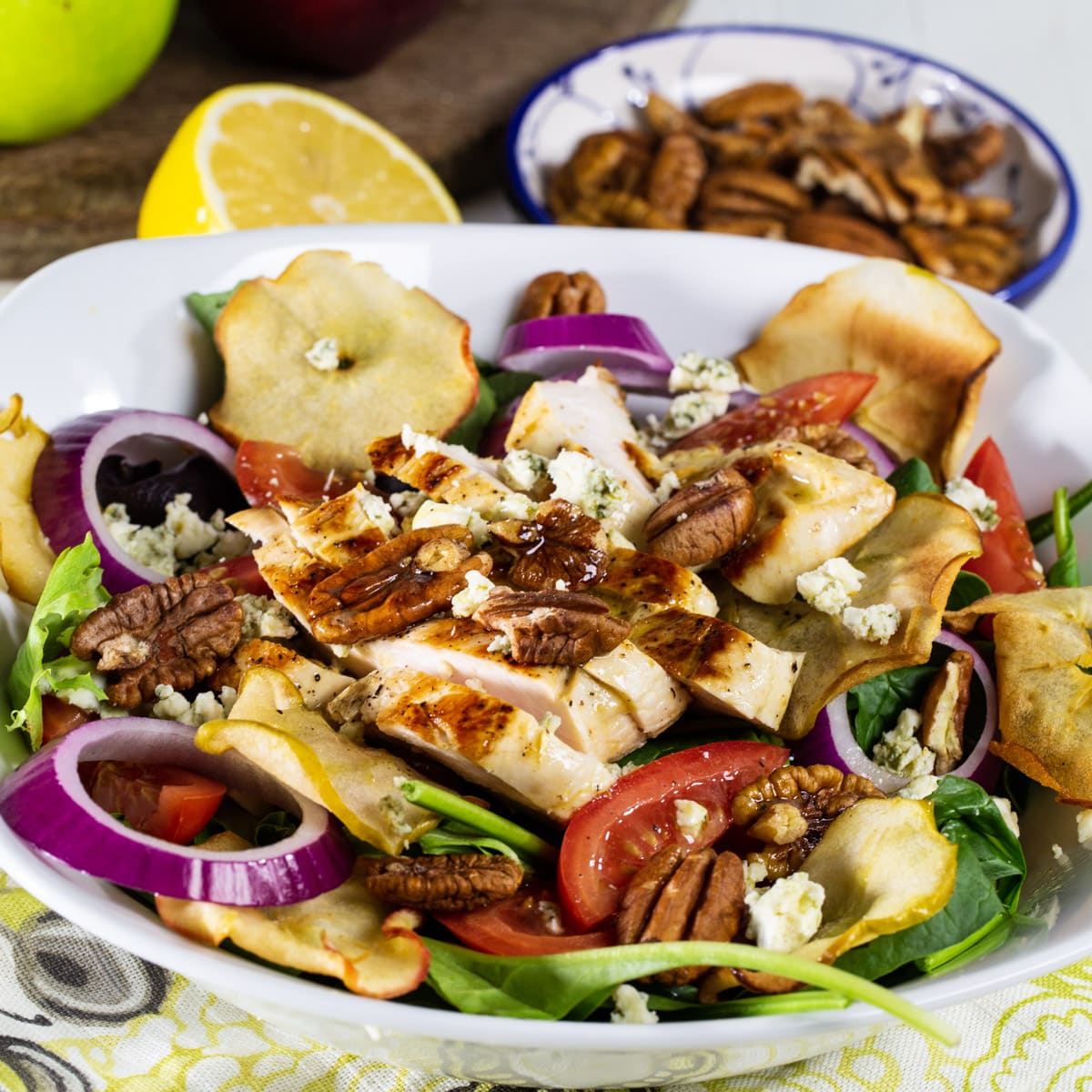 Fuji Apple Chicken Salad in a bowl.