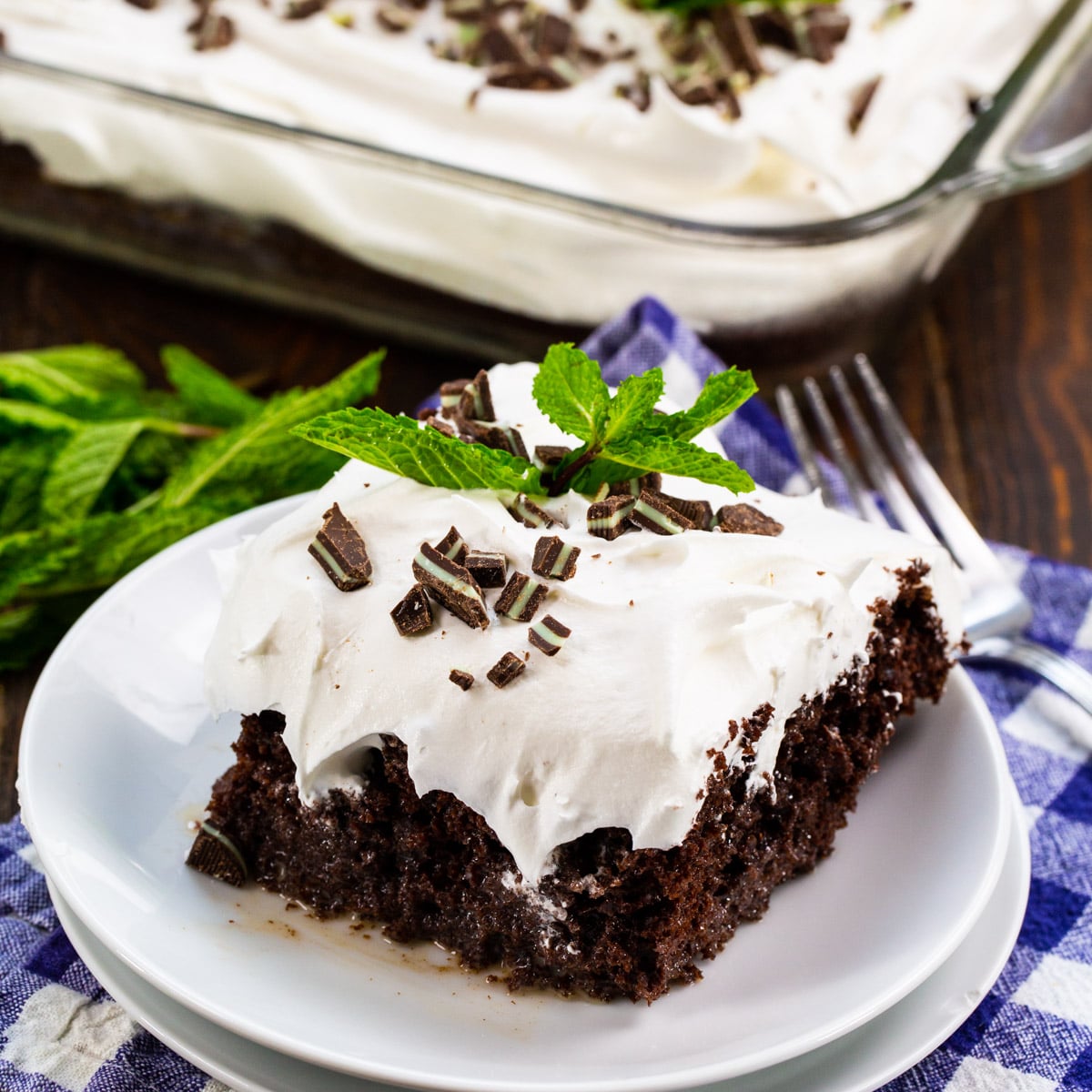 Mint Julep Poke Cake