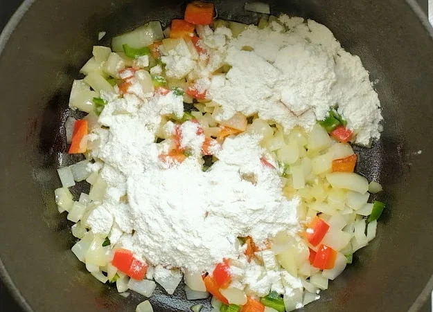 Flour added.