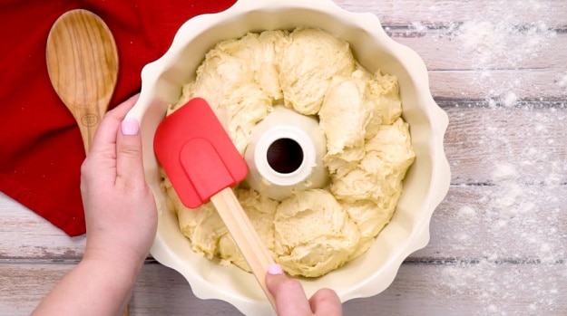 Batter in pan.