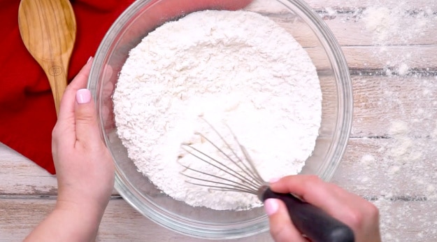 Dry ingredients in a bowl.