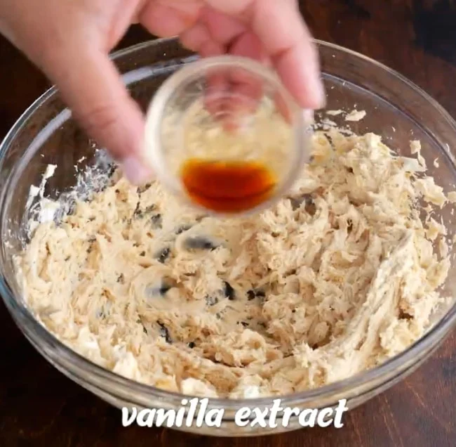 Adding vanilla extract.