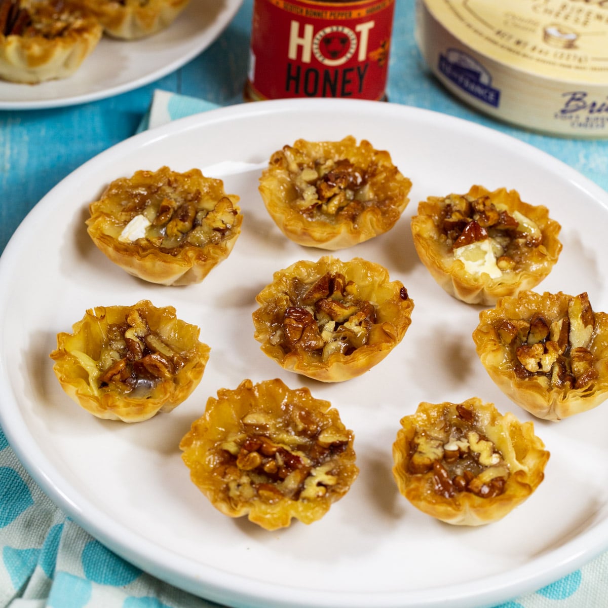 Bourbon Pecan Brie Bites
