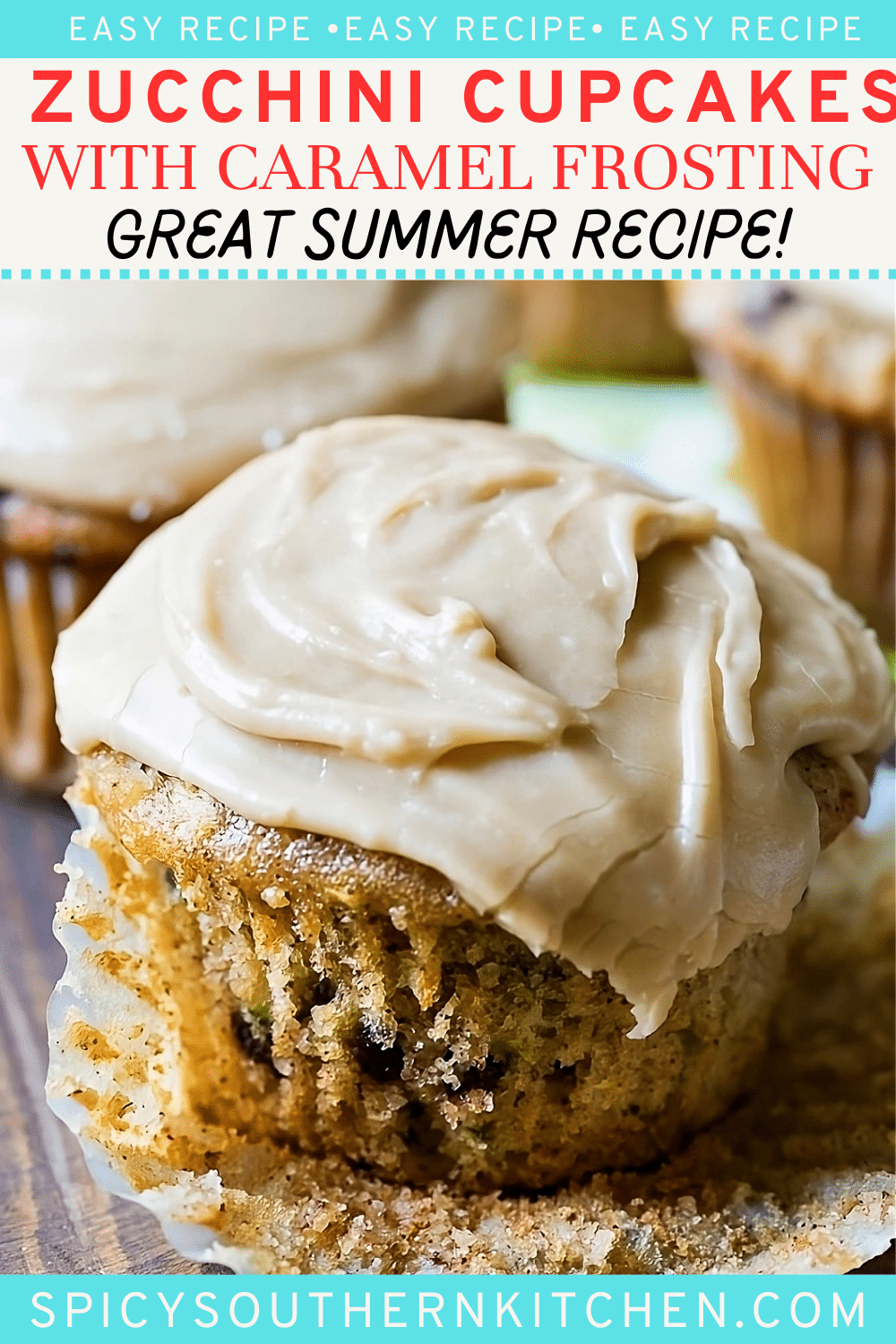 Zucchini Cupcakes with Caramel Frosting