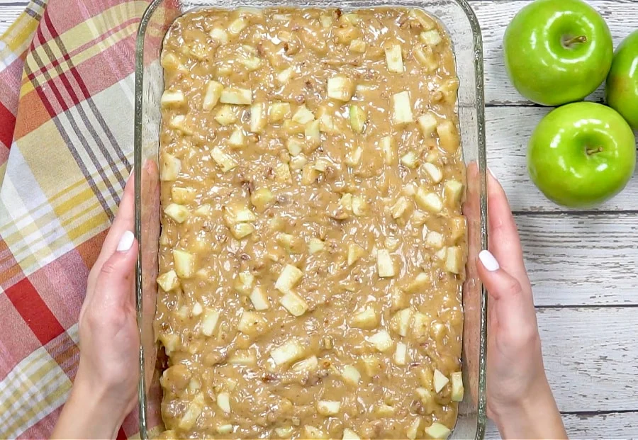 Batter in pan.