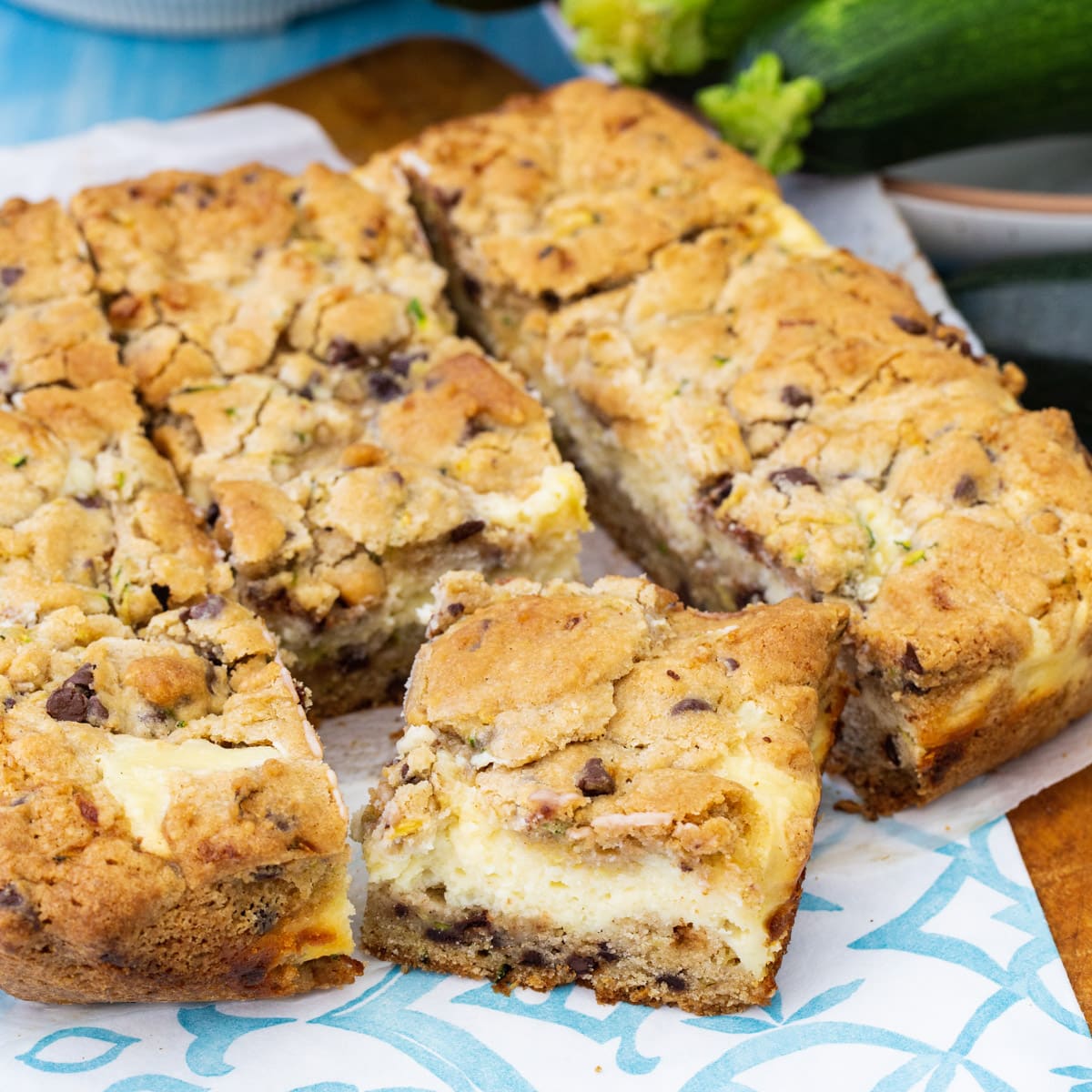 Zucchini Cheesecake Bars