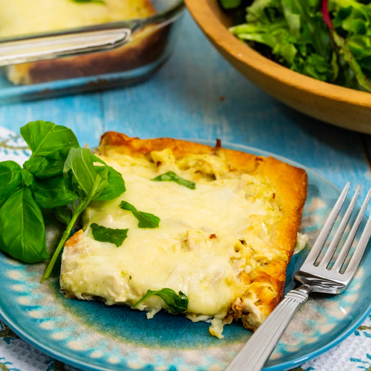Chicken Alfredo Crescent Bake