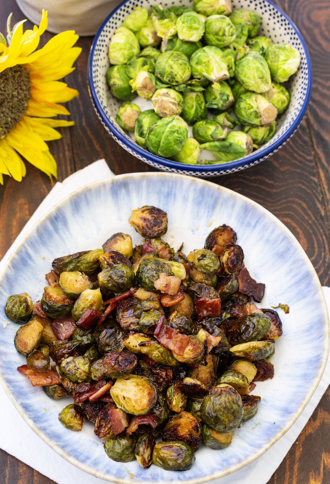 Candied Brussels Sprouts in a serving bowl.