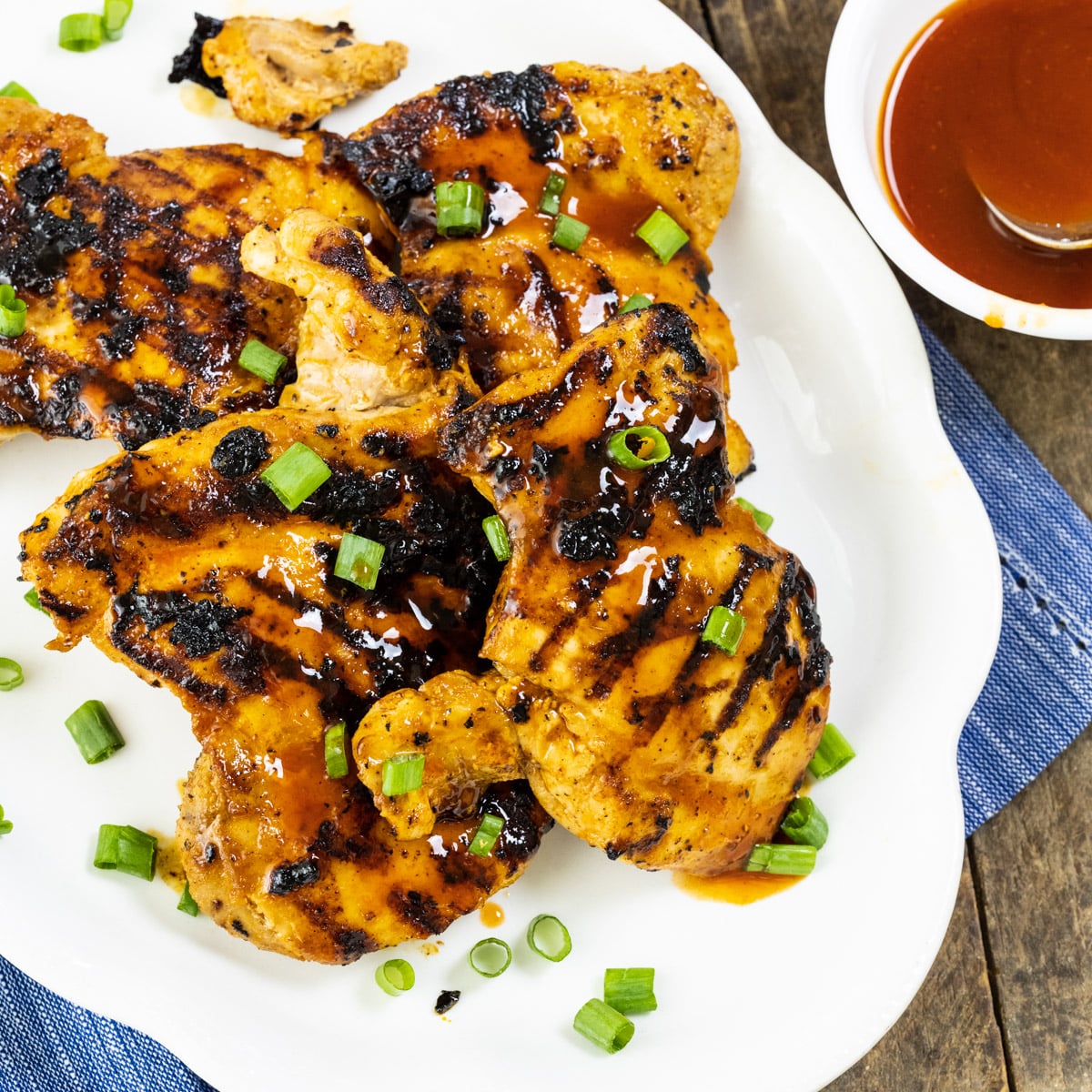 Buffalo Honey Grilled Chicken Thighs
